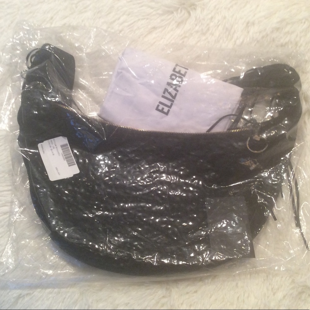 Brand New $550 Elizabeth and James Woven Suede Hobo Bag - Picture 4 of 5